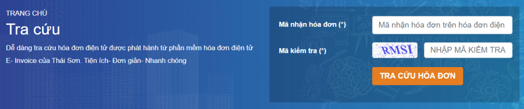 Tra cứu hóa đơn điện tử trên website Einvoice