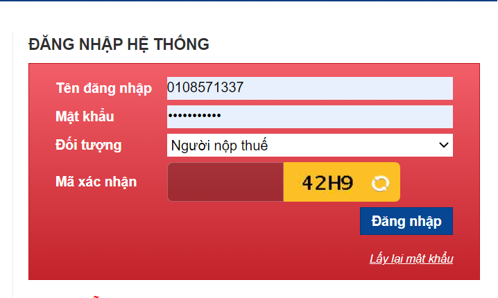 Thông tin doanh nghiệp nộp thuế